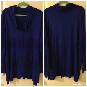 Cable & Guage cowl neck pullover